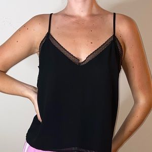 Black lace tank